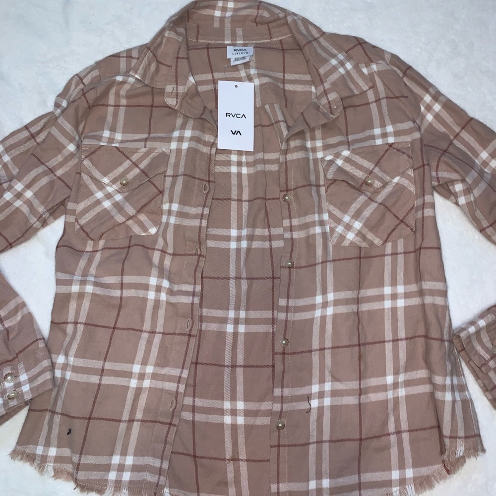 RVCA pink fuzzy flannel!